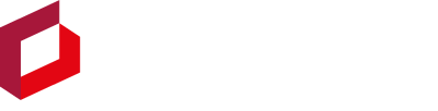 Logo von Systemhaus Ruhrgebiet in negativem Design auf rotem Hintergrund.