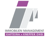Logo von Immobilien Management Kapteina + Knepper OHG in modernem Design mit geometrischen Formen.